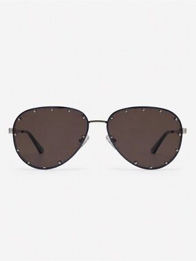 chic Brown Gradient Aviator Sunglasses